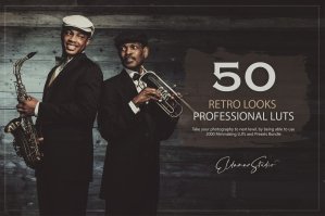 50 Retro Looks Presets and LUTs Pack
