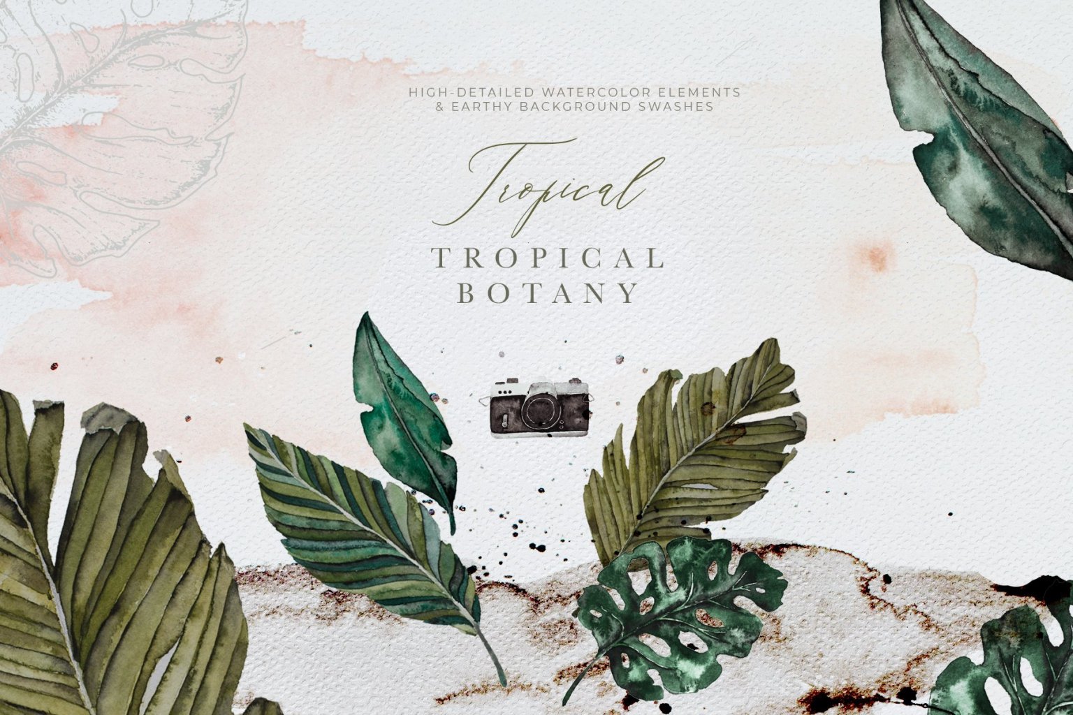 Tropical Safari Watercolor & Ethno Patterns - Design Cuts