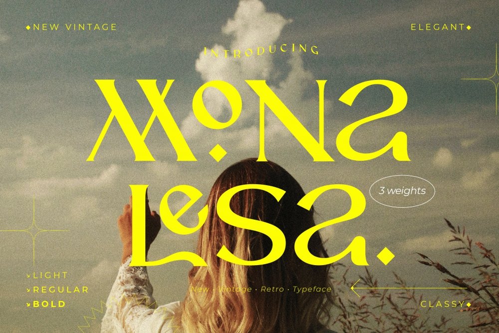 Monalesa – New Vintage Typeface