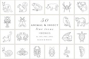 Animal & Insect Icon Set
