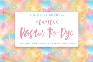 Pastel Tie-Dye Seamless Patterns Vol. 1