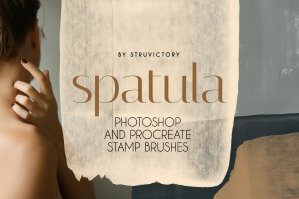Spatula Photoshop & Procreate Stamp Brushes