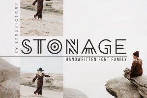 Stonage - Handwritten Font Family