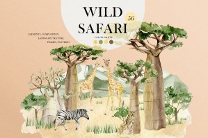 Wild Safari Watercolors