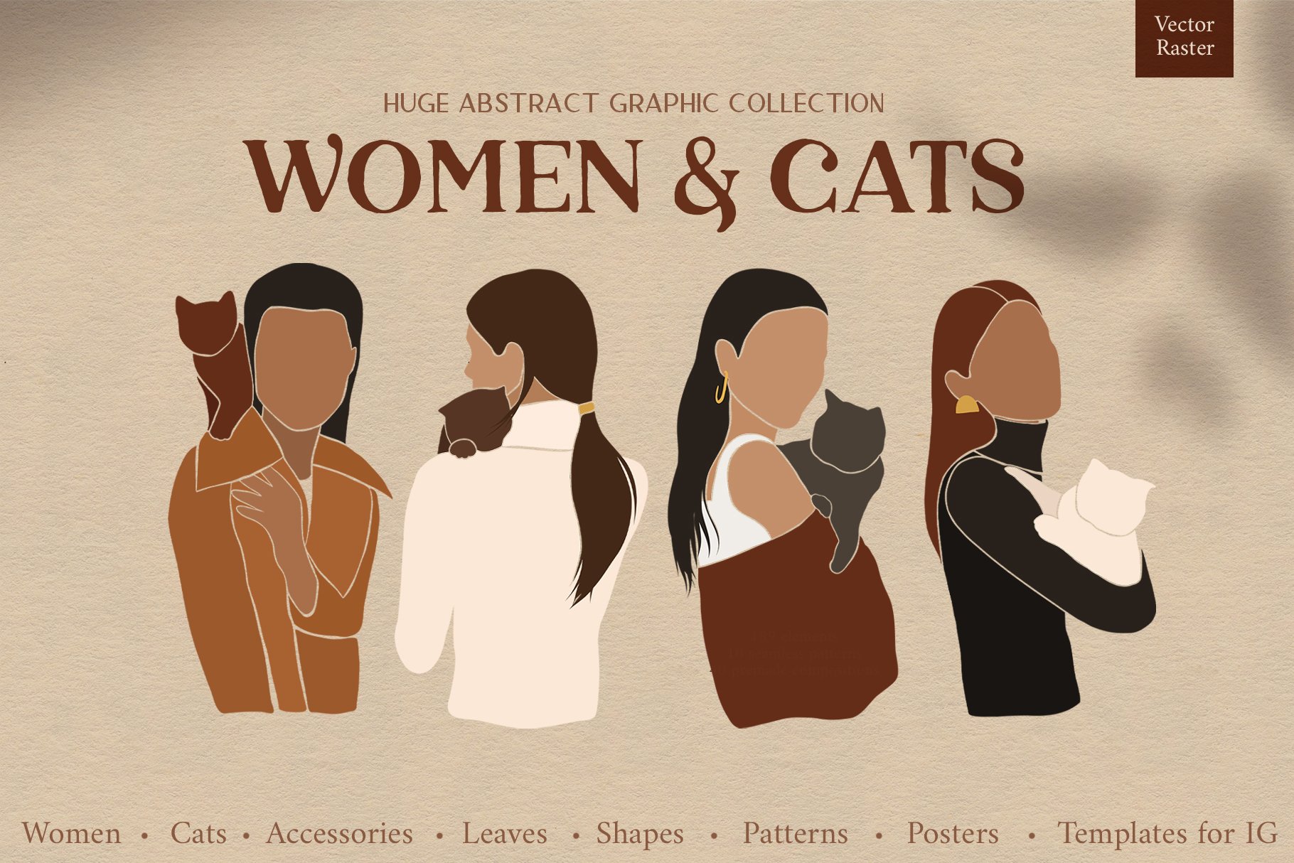 Women & Cats Abstract Collection