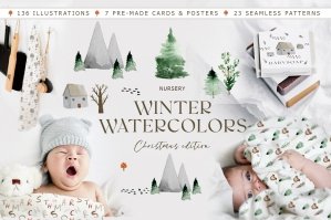 Nursery Winter Watercolors