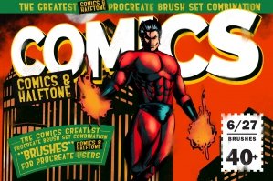 Comics & Halftone: Procreate Brushes