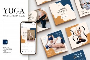 Yoga Social Media Pack PS