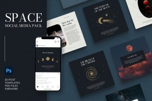 Space Social Media Pack | PS