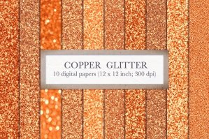 Copper Glitter Textures