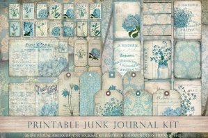 Teal Junk Journal Kit