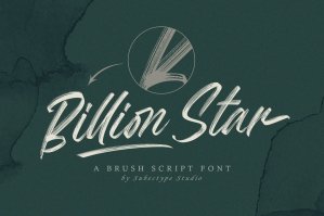 Billion Star - A Brush Script Font