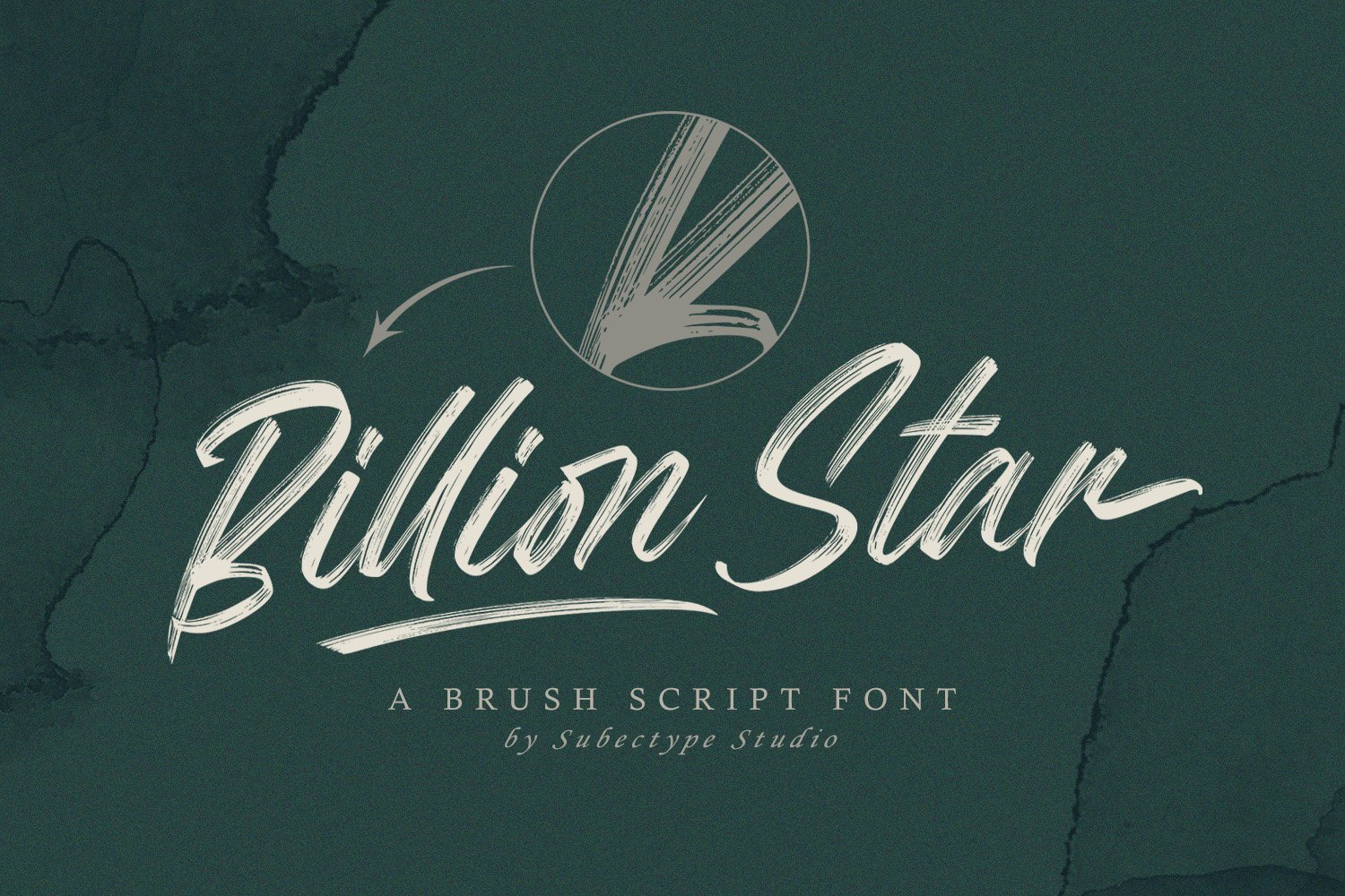 billion star a brush script font