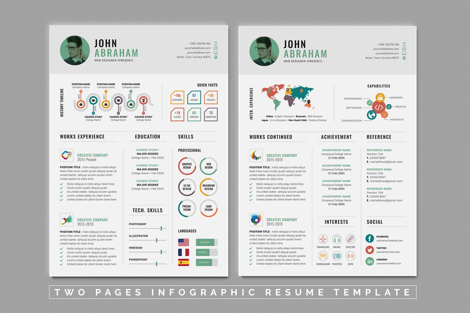 Infographic Resume Photoshop