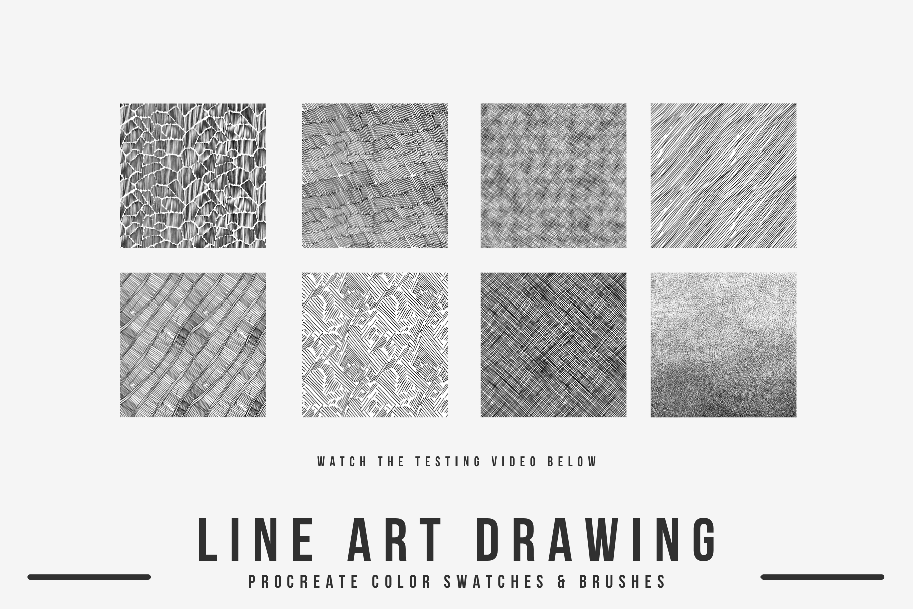 Line Art Drawing Brushes & Color Swatches by Digi Life