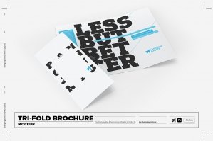 Tri-fold Brochure Mock-Up Pack