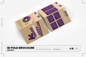 Bi-fold Brochure Mockup Pack