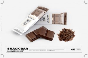 Snack Bar Packaging Mockup