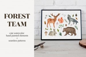 Woodland Animals Watercolor Set