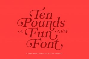 Ten Pounds - Hand-Drawn Serif Font