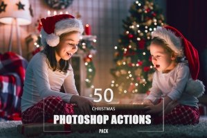 50 Christmas Photoshop Actions
