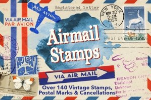 Airmail Postal Kit 140 Items