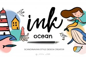 Scandinavian Ocean Fun Ink Creator
