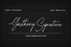 Gasthony - Signature Font