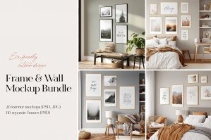 Frame & Wall Mockup Bundle - Eco-Friendly