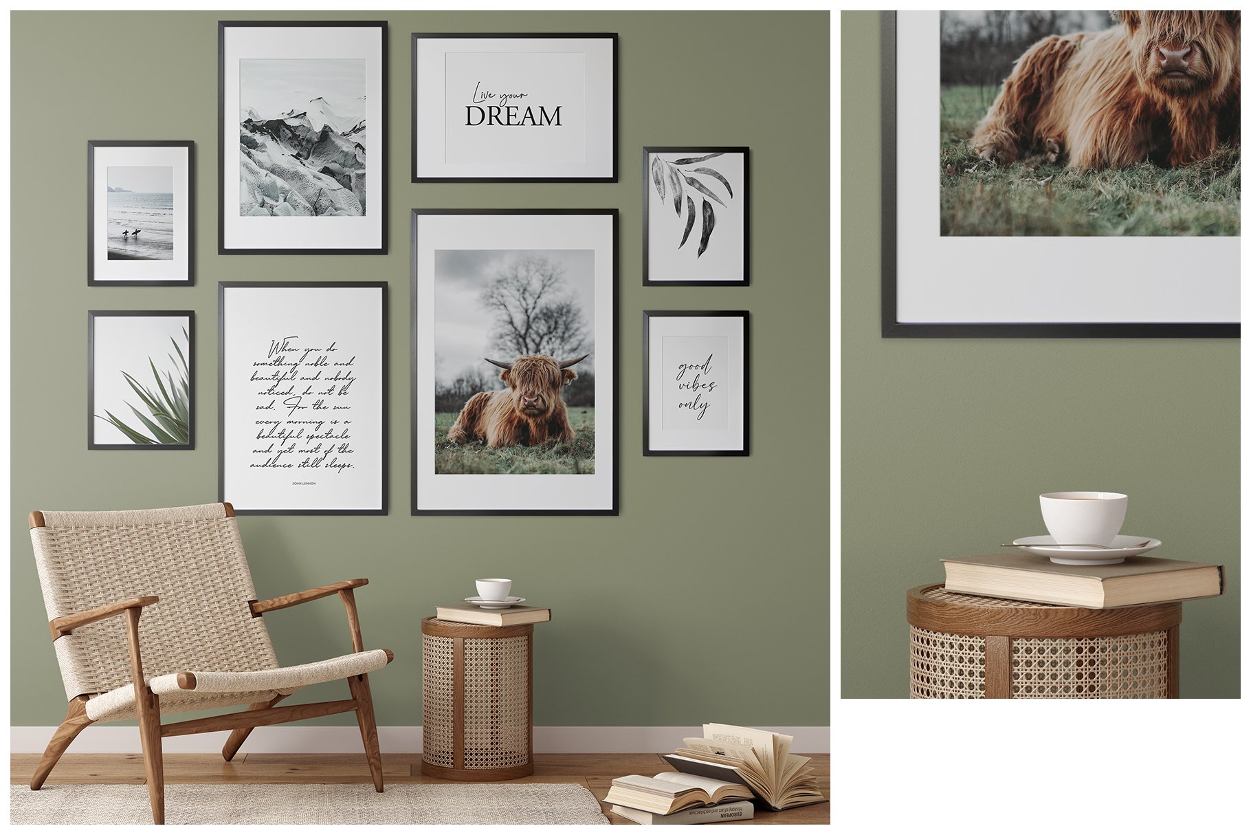 Frame & Wall Mockup Bundle - Eco-Friendly - Design Cuts