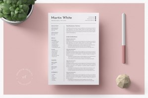 Simple Resume CV Template MS Word Editable