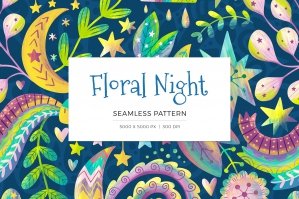 Floral Night - Kids Pattern