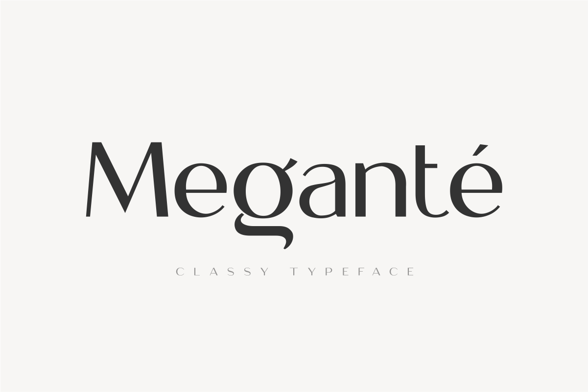 Megante Classy Font Design Cuts