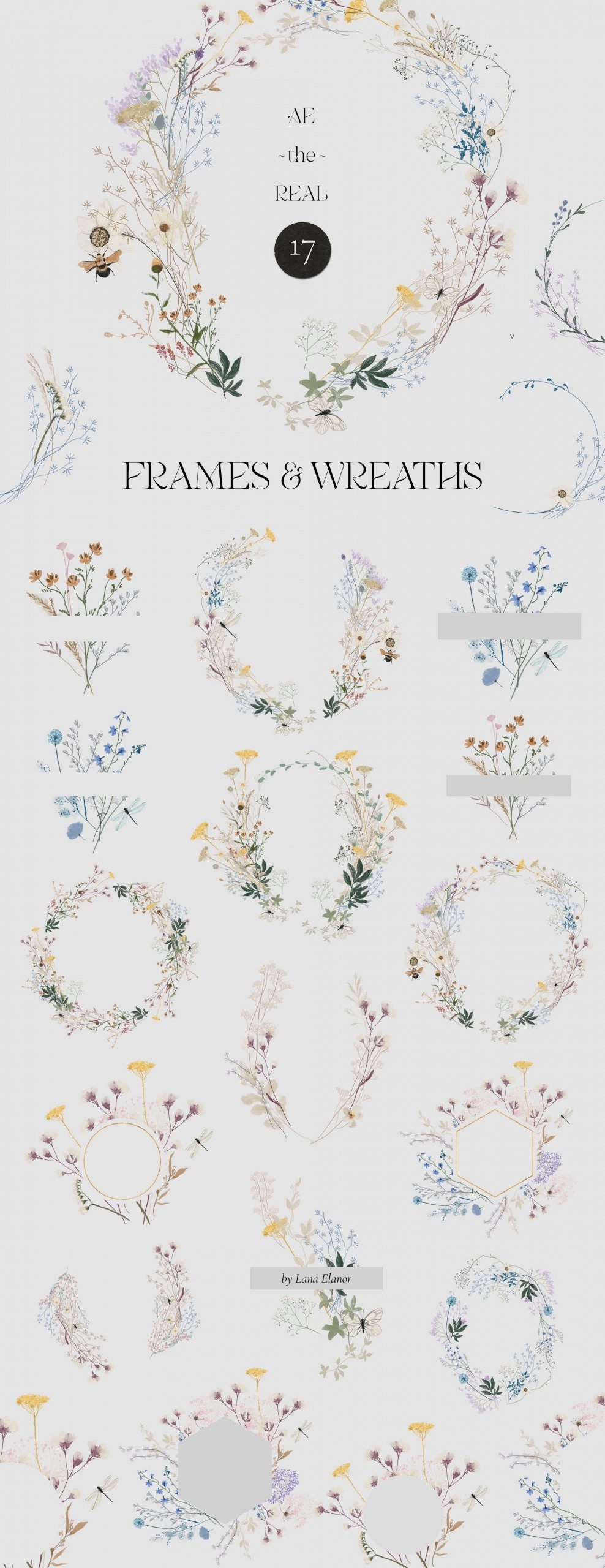Aethereal Fragile Wild Flowers Art