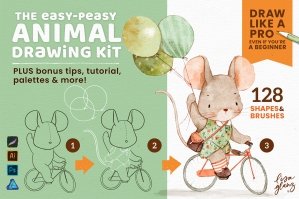 Easy Peasy Animal Drawing Kit