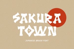 Sakura Town - Brush Typeface