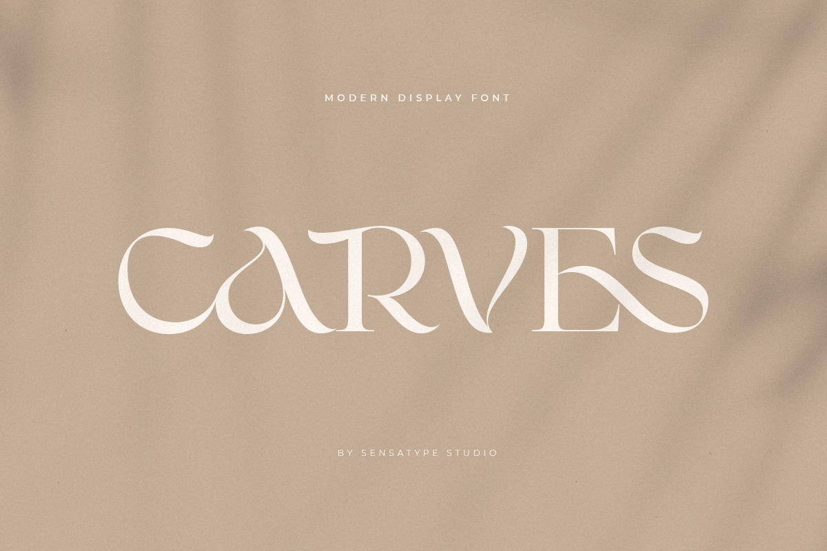 Carves - Modern Display Font - Design Cuts