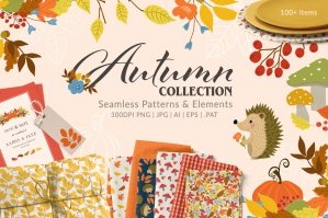 Autumn Patterns and Elements Collection