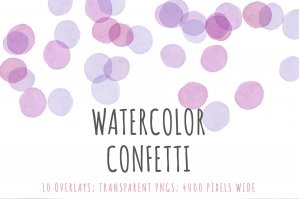 Watercolor Confetti Borders