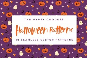Halloween Seamless Vector Patterns