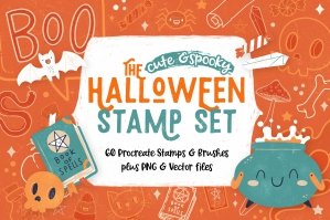Halloween Stamp Set for Procreate