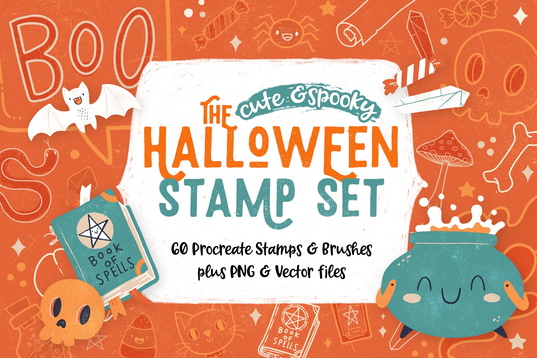 free halloween procreate stamps