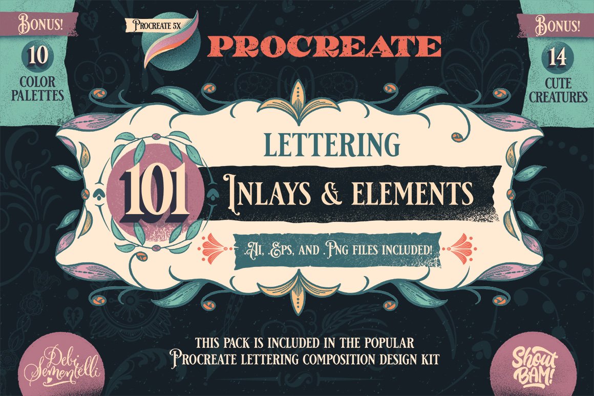 Procreate Lettering Inlay Pack
