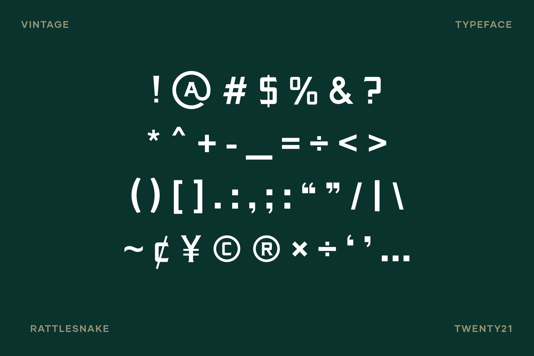 Rattlesnake - Vintage Display Font