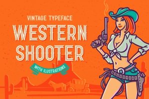 Western Shooter Font with Bonus