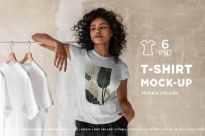 T-Shirt Mock-Up Mokka Colors