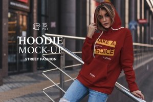 Hoodie Mock-Up Street Fashion