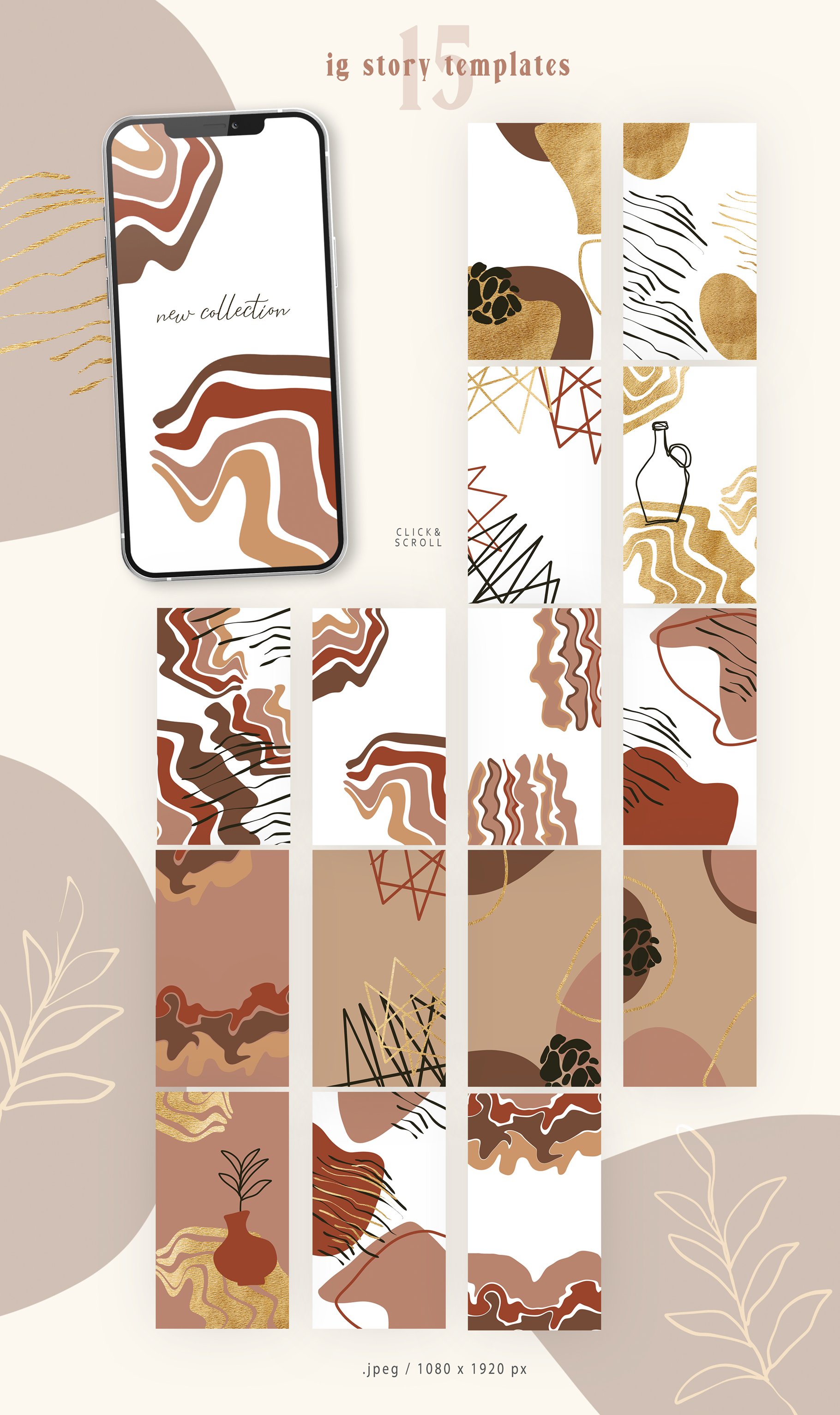 Abstract Fall Line Art Digital Collection