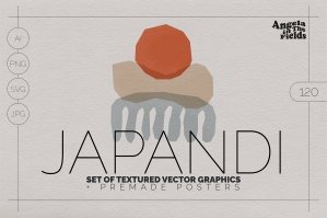 Japandi Studio Vector Kit