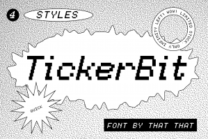 TickerBit Retro Pixel
